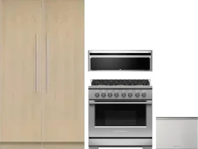 5 Piece Package Includes Refrigerator, Freezer, Range, Hood And Dishwasher
